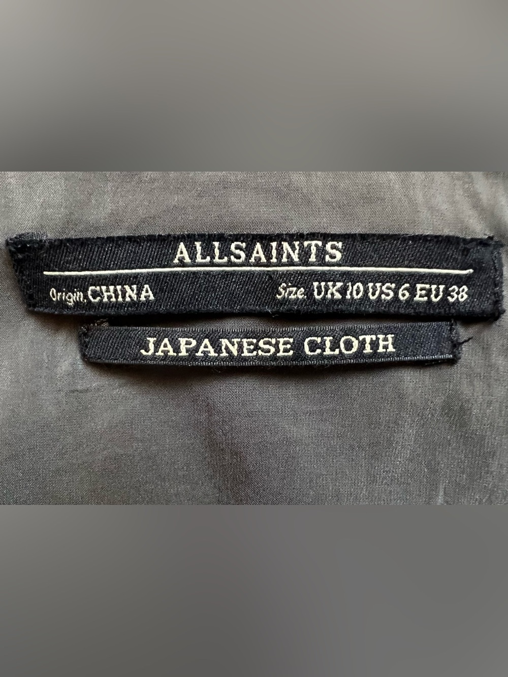 AllSaints Japanese Cloth Gray Sleeveless Midi Dress Women’s Size US 6 / UK 10 - Picture 3 of 12